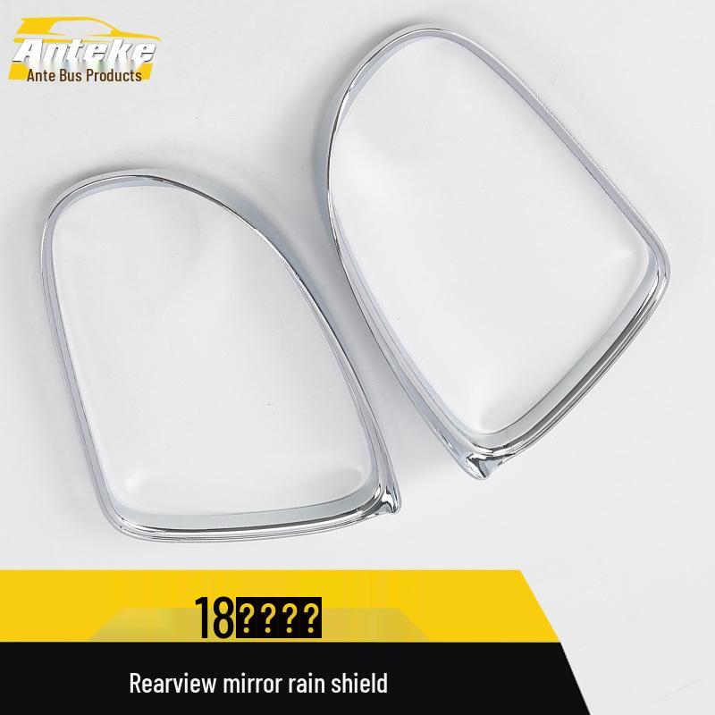 Angsino Rearview Mirror Rain Shield for 18 Models - Bright Ring Patch