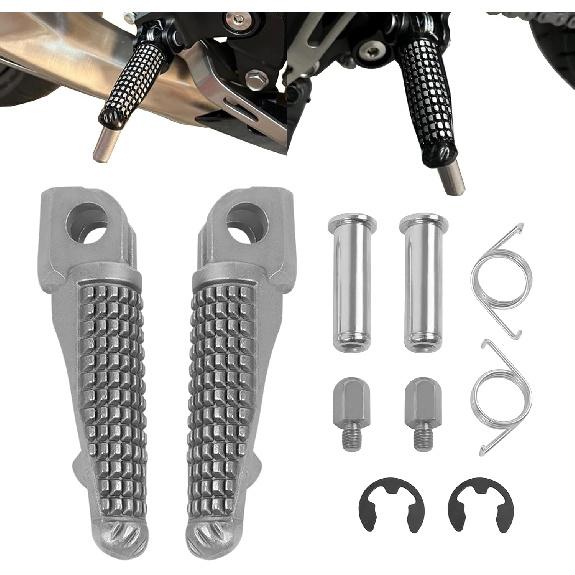 CHIFUN Motorcycle Foot pegs Front Footpeg Footrest Pedal Replacement for Kawasaki ZX-4R ZX4RR ZX4R ZX-4RR 2023-2024 CNC Aluminum Motorcycle Non-slip