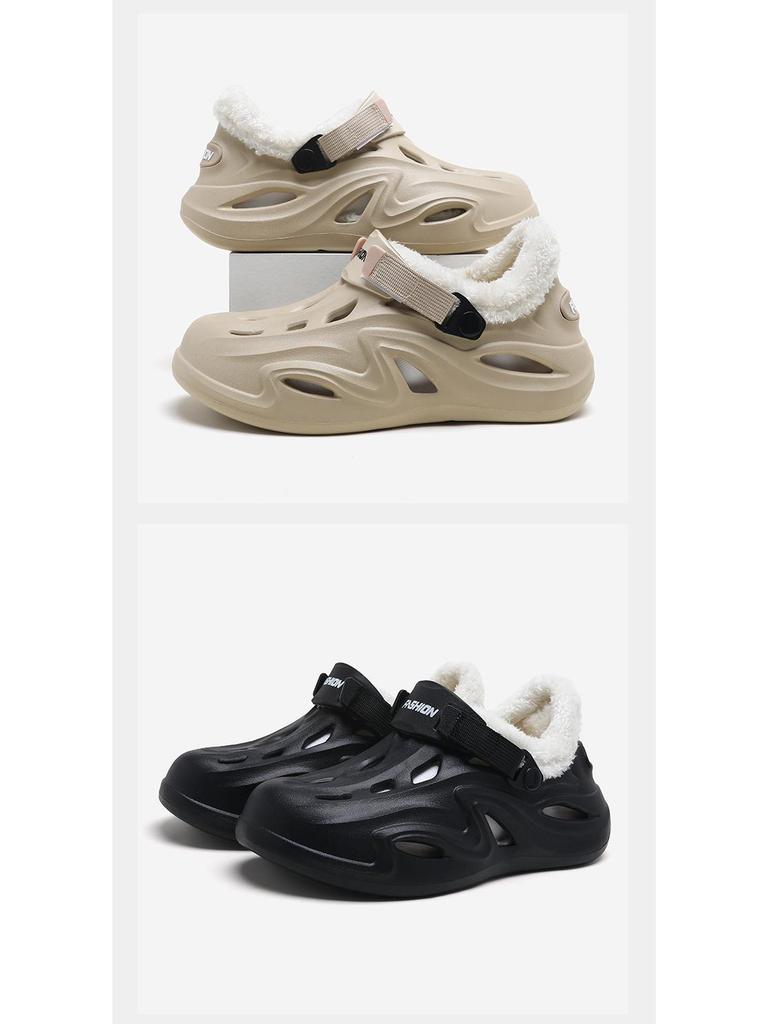 New EVA Non-Slip Lightweight Velvet Cotton Shoes for Men & Women - All-Season Outdoor Wear