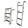 4 Step Marine Boat Accessories Stainless Steel Folding Ladder Marine Pontoon Ladder 2+2 Step for yacht