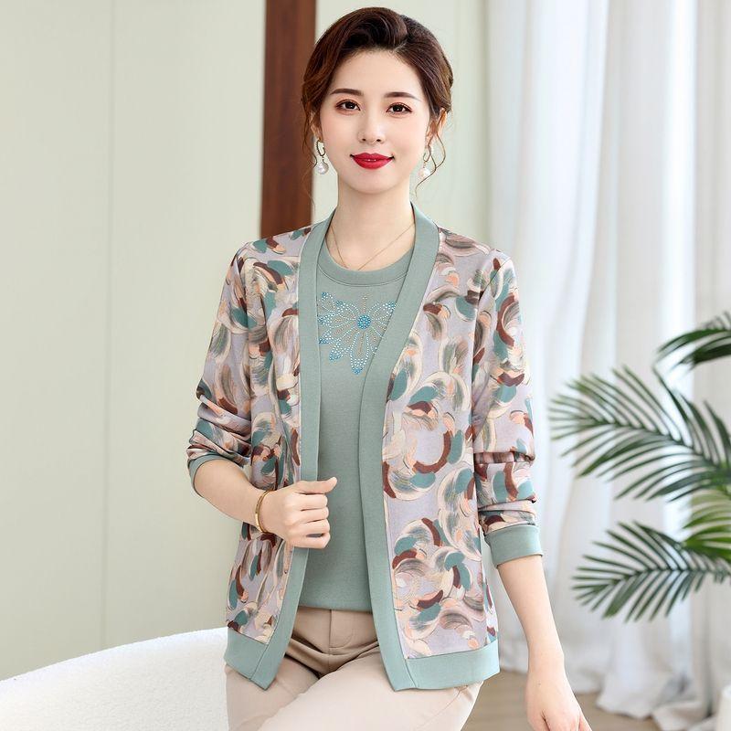 

Комплект из 2 вязаных топов Женский тонкий вязаный кардиган Футболка с коротким рукавом Большой размер Вязаная куртка Вязаная футболка с принтом Комплекты Весна Осень 4XL