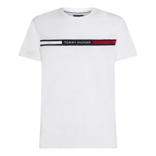 Tommy Hilfiger Mens Panel Cotton Branded Tape Regular T-Shirt