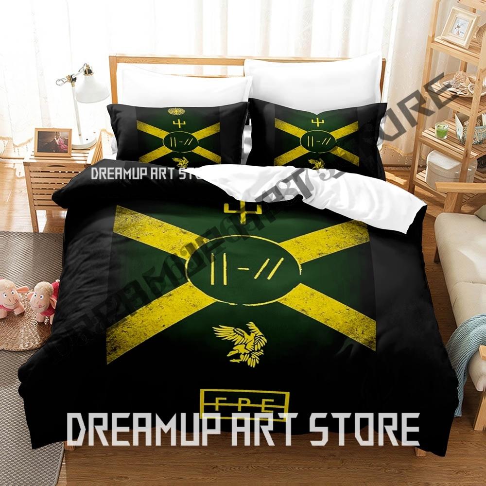 3D Печать Новый Комплект Постельного Белья Twenty One Pilots Односпальный Полуторный Двуспальный Евро Евро-Макси Размерный Комплект Постельного Белья Для Взрослых Детей Спальни Пододеяльник Комплекты Аниме Постельное Белье
