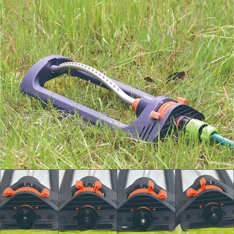 Oscillating Garden Sprinkler, 19 Holes Automatic Lawn Water Sprinkler, Adjustable Coverage Irrigation Tool for Yard Plant Watering