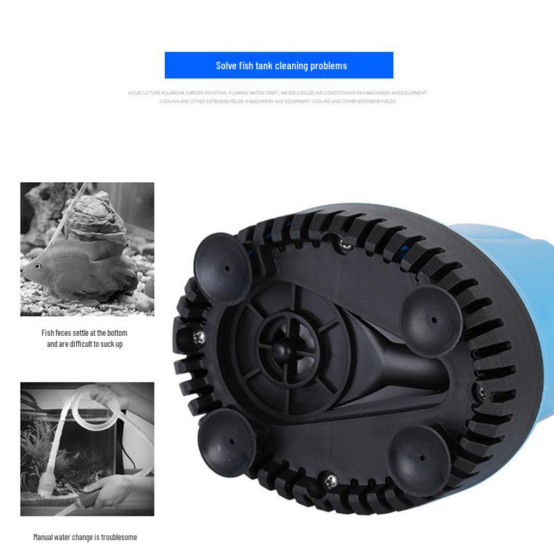 European-American 3-in-1 Submersible Aquarium Water Pump with Bottom Suction for Fish Tanks and Fountains