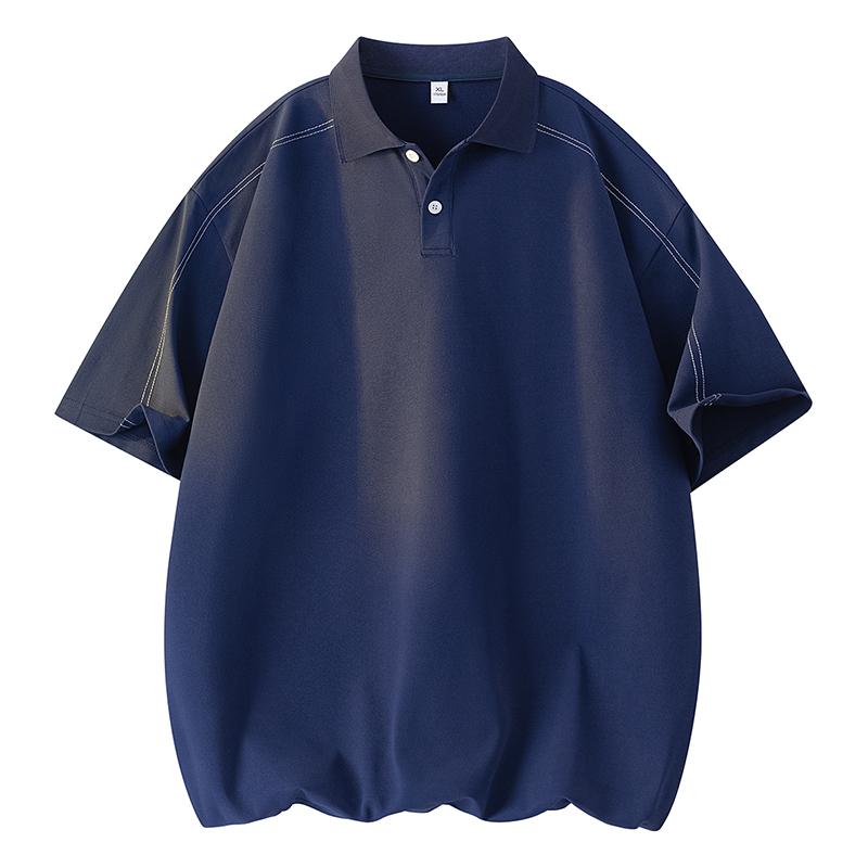 Large Size Short-sleeved T-shirt Men's Summer Thin Loose Lapel Casual Polo Shirt Top