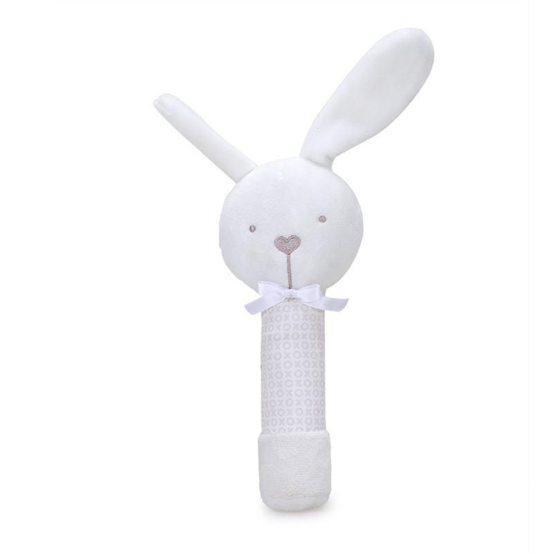 Baby Soft Plush Rattle Toy With Bb Call For Newborn Sensory Development