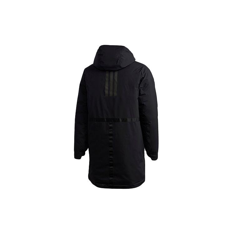 Adidas Outdoor Waterproof Warm Mid-Length Hooded Cotton Jacket Men Jacket Black FT2432