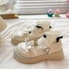 Fashion Sweet Lolita Platform Mary Janes | Heart - Bowknot & Lace - Trimmed Chunky - Heel Loafers