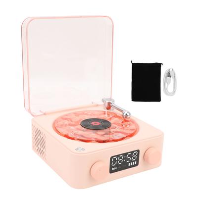Vintage Plak Çalar Bluetooth Hoparlör 4 Mod Taşınabilir Kablosuz Pikap Stereo Hoparlör ile