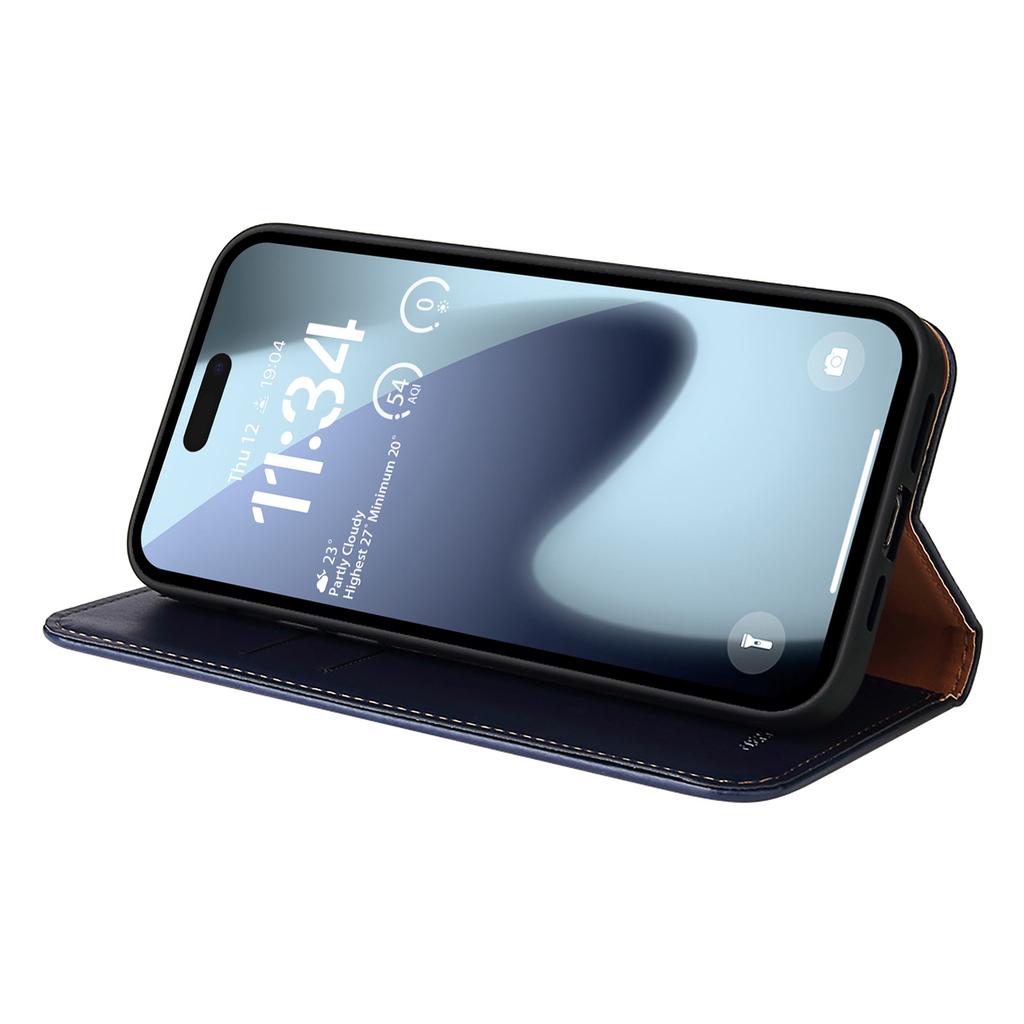 FIERRE SHANN For iPhone Air Case PU Leather Flip Stand Wallet Phone Cover