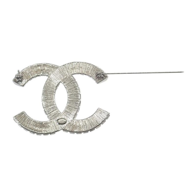 Chanel AB63085 Y02003 Z3502 Brooch Silver Metal/crystal Women