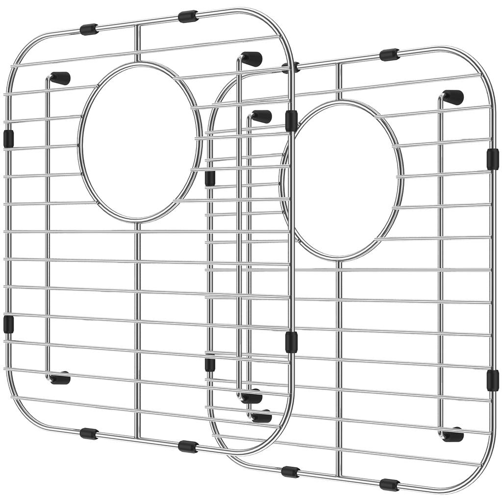 2Pcs Sink Grid Stainless Steel Sink Protectors Drainage Racks Kitchen Sink Protector with Rubber Padded Feet for Kitchen Gadgets