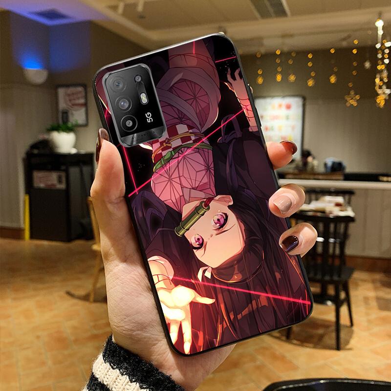 

Чохол для телефону Demon Slayer kimetsu no yaiba Аніме для OPPO A54 A74 A94 A53S A9 A5 A15 A16 A91 A96 A76 Reno8 8Pro Reno2 Z OPPO A53S