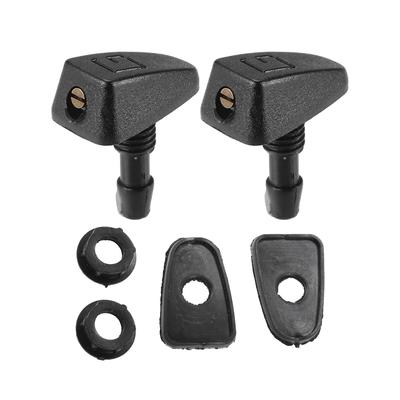 ACROPIX Windshield Washer Nozzle Kit Adjustable Windshield Wiper Washer Nozzle Jets Universal Black 6pcs