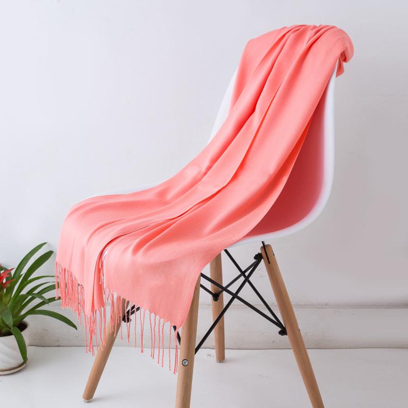 Luxury Design Brand Solid Women Cashmere Scarf Autumn Winter Warm Shawls Wraps  Men's Pashmina Tassel Scarves Female Foulard