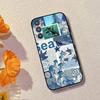 C-Cool Blue O-Ocean Retro Phone Case For Samsung Galaxy A73,A72,A71,A70,A53,A52,A51,Others Soft Black Cover