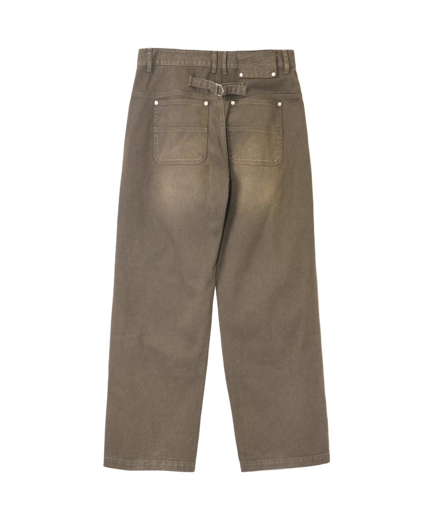 PHYPS MOTORCYCLE Vintage Old Denim Pants Brown