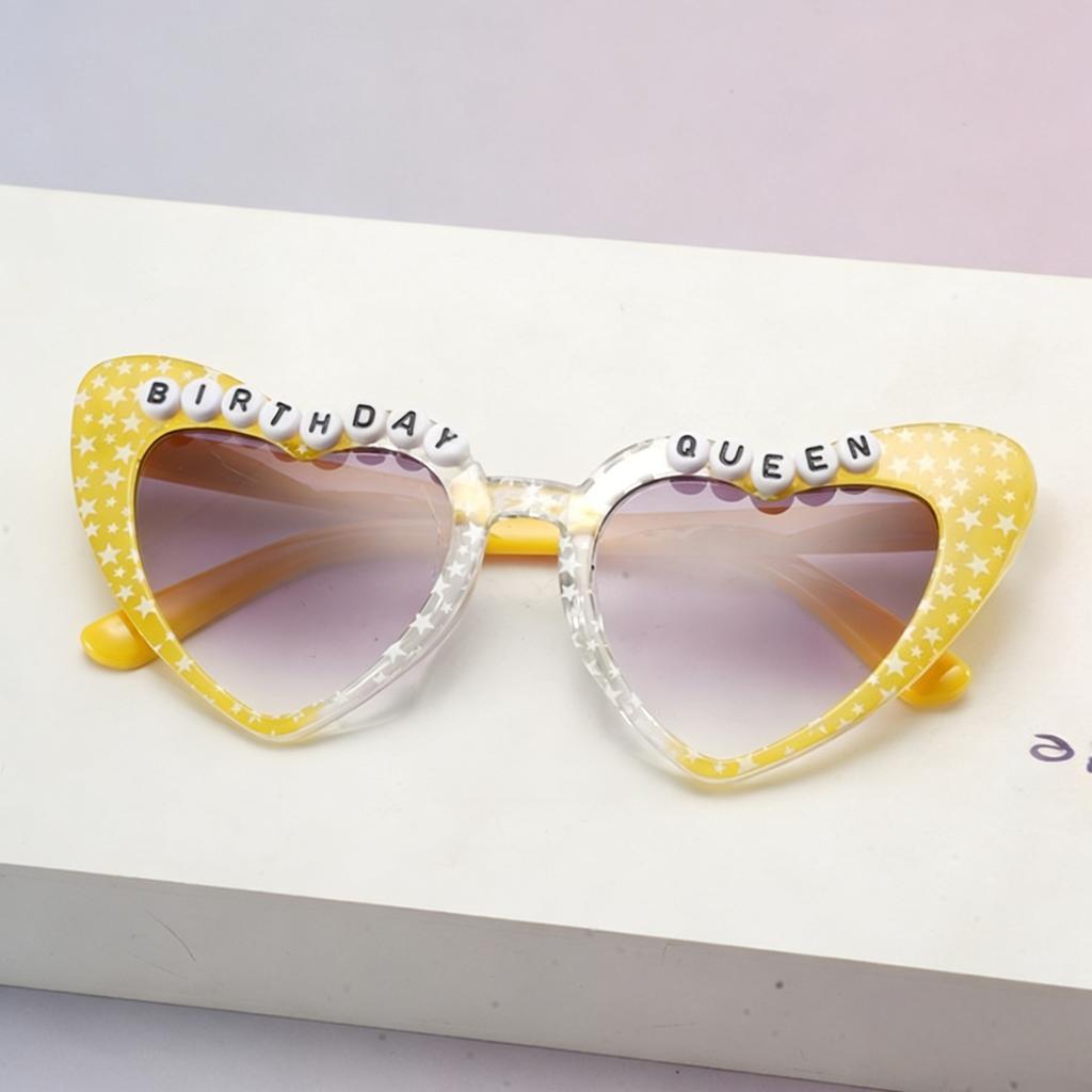 Birthday Queen Heart Style Women Girlfriend Birthday Party Sunglasses Gift Cute Romantic Present