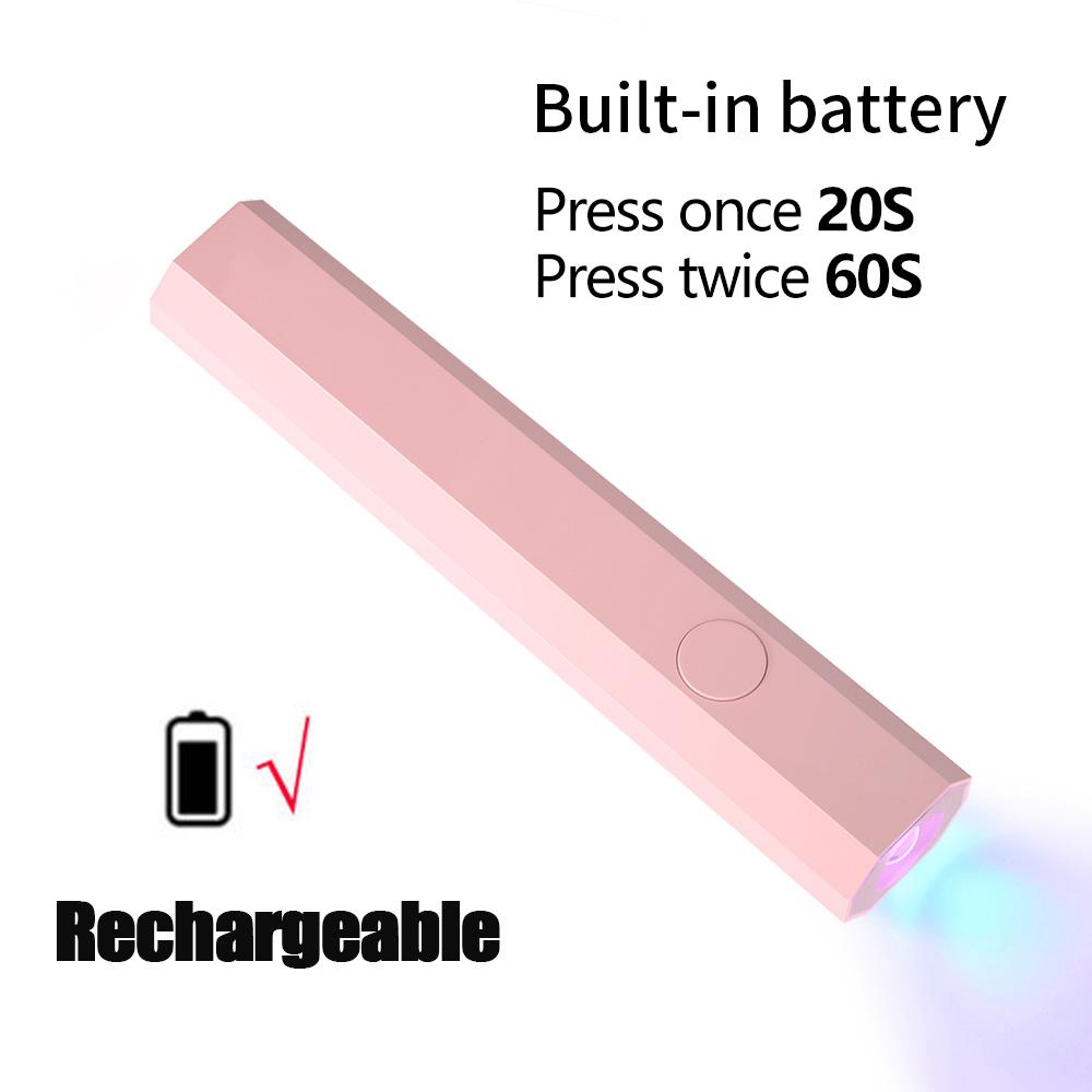 

LINMANDA Portable Nail Dryer Lamp UV LED Nail Light for Curing All Gel Polish USB Rechargeable Quick Dry Manicure Nail Art Tools USB-Type C