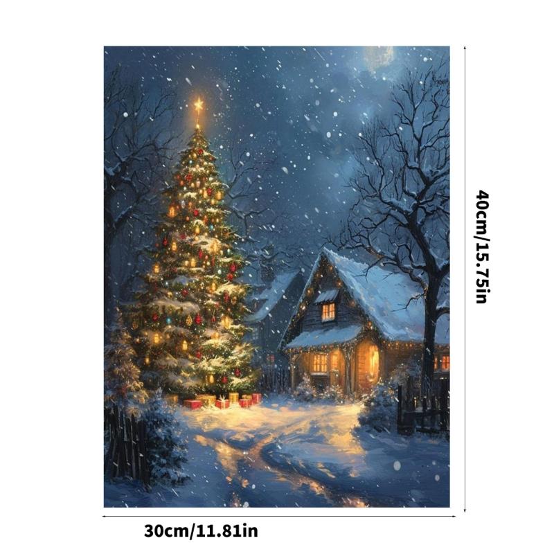 Christmas Tree Crystal Art Set Home Wall Decors DIY Full Drill Crystal Dot Painting Gem Art Set Crystal Painting Set