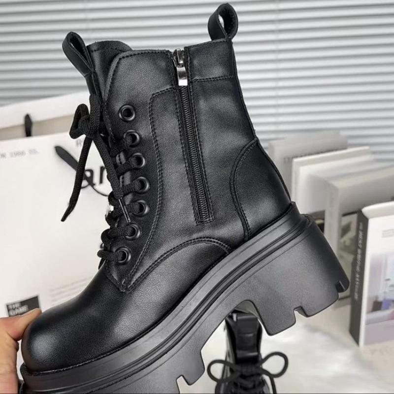 Autumn and Winter Boots, Thick-soled Boots, New Women's Single Boots, Height-increasing Shoes, Short Boots