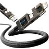 4 In 1 USB C Cable Fast Charging Data Cable PD Multifunction Charger Cord For iPhone Samsung Huawei Xiaomi USB Cable