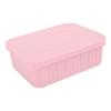 Cajas de Almuerzo de Silicona 3 Compartimentos Extraíbles Reutilizables a Prueba de Fugas Contenedores de Comida para Escuela Trabajo Viajes Aptos para Microondas 880ml
