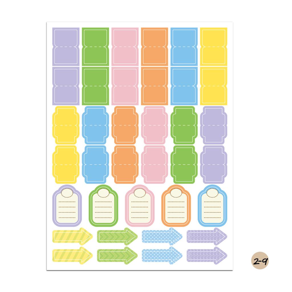 12 листов, стикер-планировщик Essentials, еженедельный, ежедневный стикер, планировщик, липкие заметки для DIY