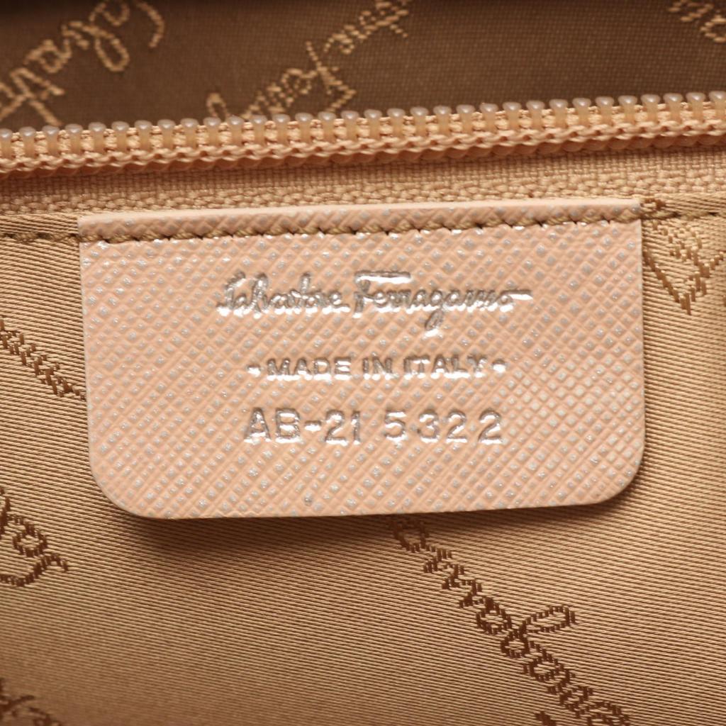 Used Salvatore Ferragamo Gancini Handbag 21 5322 leather Pink Used Women
