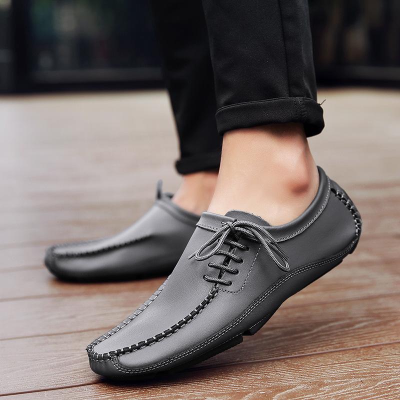 Fashion Genuine Leather Men Casual Shoes Fashion Loafers 2024 Newly High Quality Handmade Boat Shape Driving Shoes Man Zapatos De Hombre