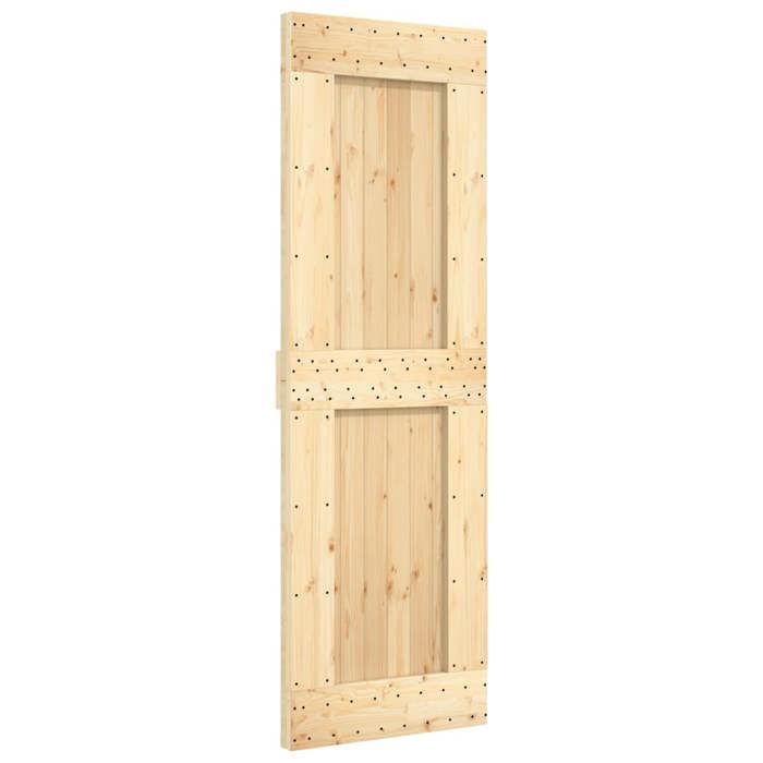 VidaXL Sliding Door and Hardware Kit 70x210 Cm Solid Pine 3332718