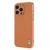 AZNS For iPhone 15 Pro Max Case Electroplating Carbon Fiber Texture PU+TPU Phone Cover