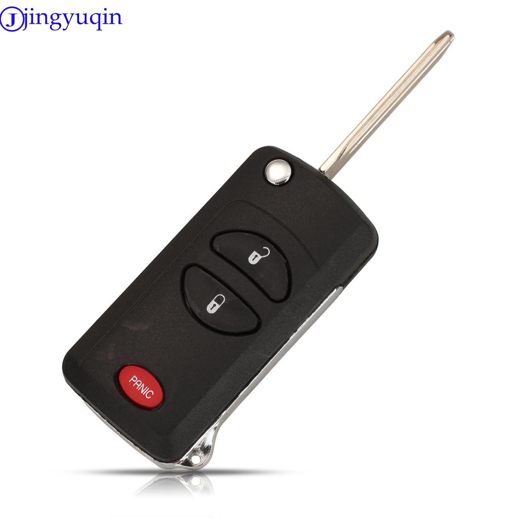 Jingyuqin Modifizierter Klappschlüsselrohling Gehäuseabdeckung für Chrysler Sebring Jeep Liberty Dodge Sender 2/3/4 Tasten Fob Schale