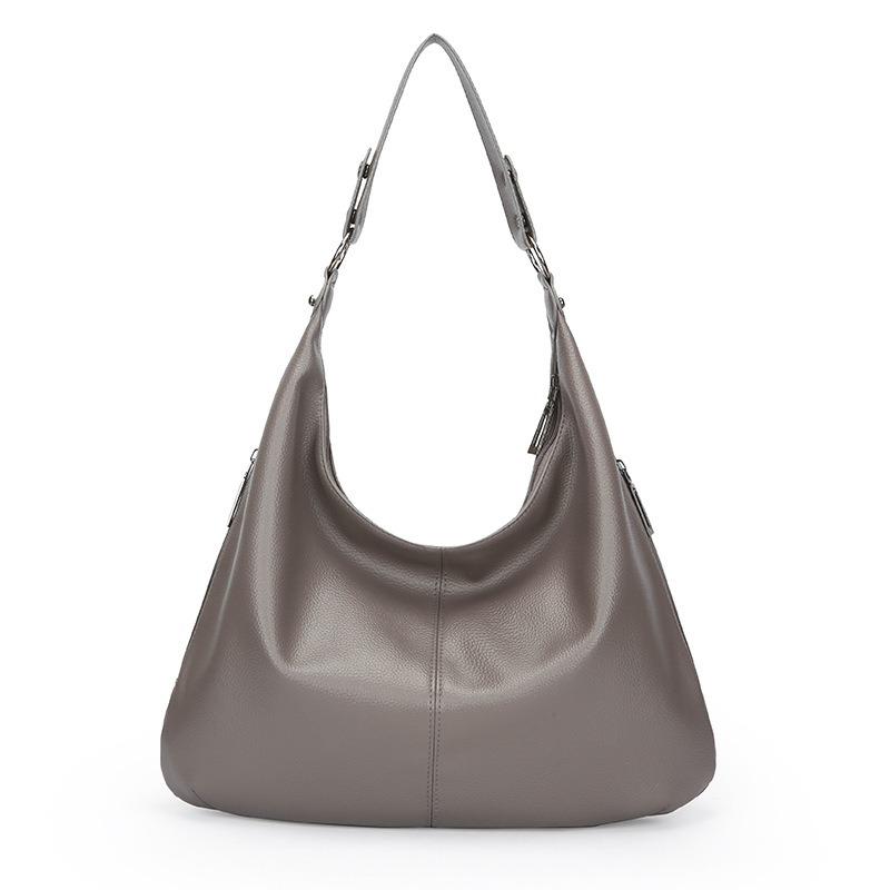 Large capacity commuter tote bag retro oil wax leather handbag high sense versatile shoulder women's bag tide