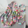 New Colorful Acrylic Heart Beaded Choker Necklace For Women Trendy Resin Love Clavicle Chain Collar Valentine'S Day Jewelry Gift
