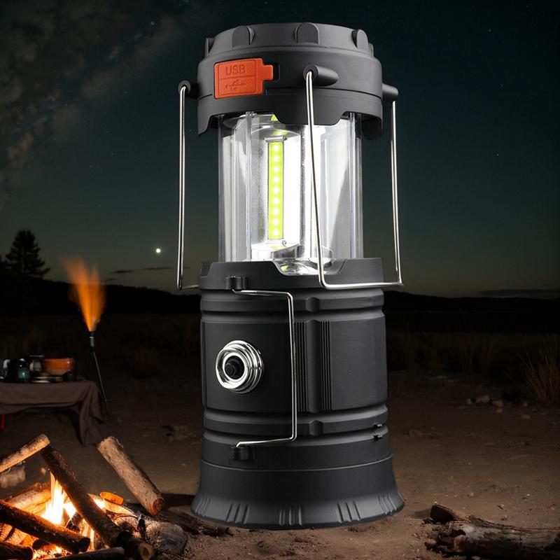 Solar Camping Lantern 1200 MAh Hand Crank Lantern High Brightness Long-Lasting Portable Camp Gear For Survival Tent Power Outage