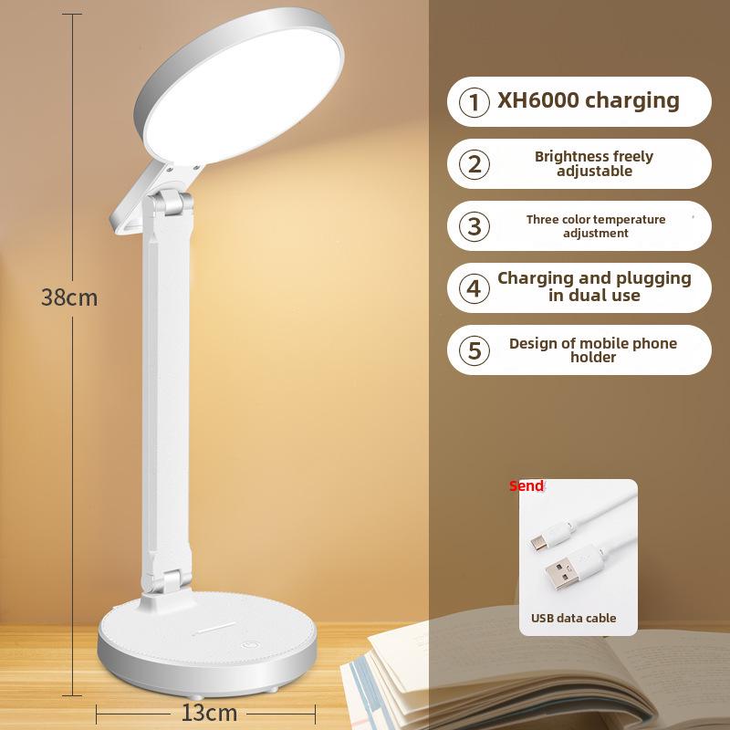 

Светодиодная настольная лампа — защита глаз, складная конструкция, идеально подходит для учебы, общежития и чтения