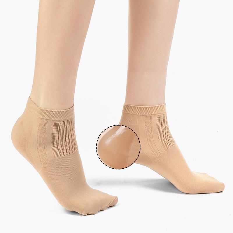 1Pair Silicone Foot Cover Anti-Crack Heel Socks Heel Protective Cover Anti-Dry Moisturizing Sleeve Cracked Socks