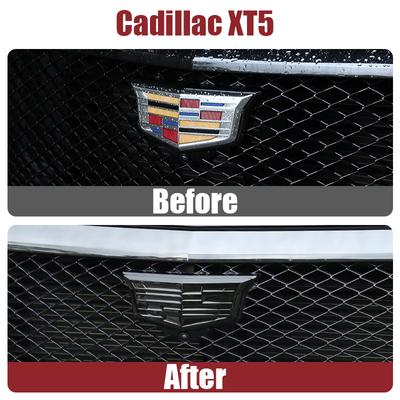 2PCS For XT5 2016-2025 Car Front Grille Emblem Rear Trunk Badge Cover Stickers Auto Logo Exterior Accessories