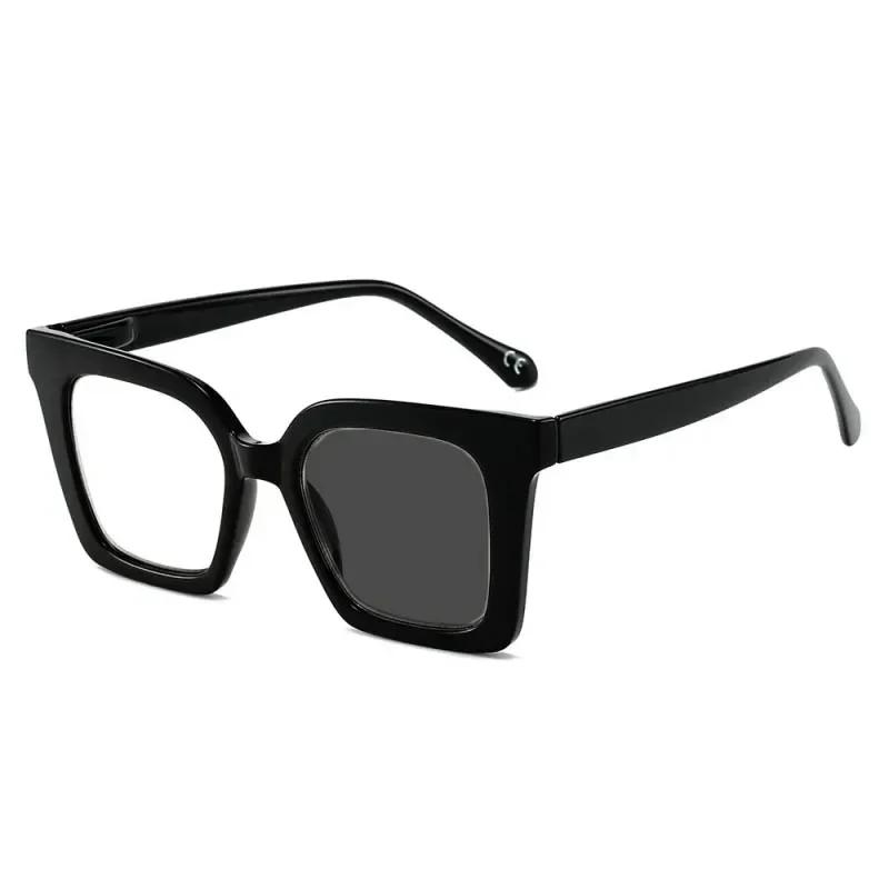 

Винтажные очки для пресбиопии с большой оправой, фотохромизм, унисекс, для улицы, блокирующие синий свет, диоптрии от 0 до +4.0 2.0 чёрный