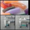 14-Color Faux Jade Bent Tube Acrylic Beads - Marbled Flower C-Shaped for DIY Jewelry & Accessories