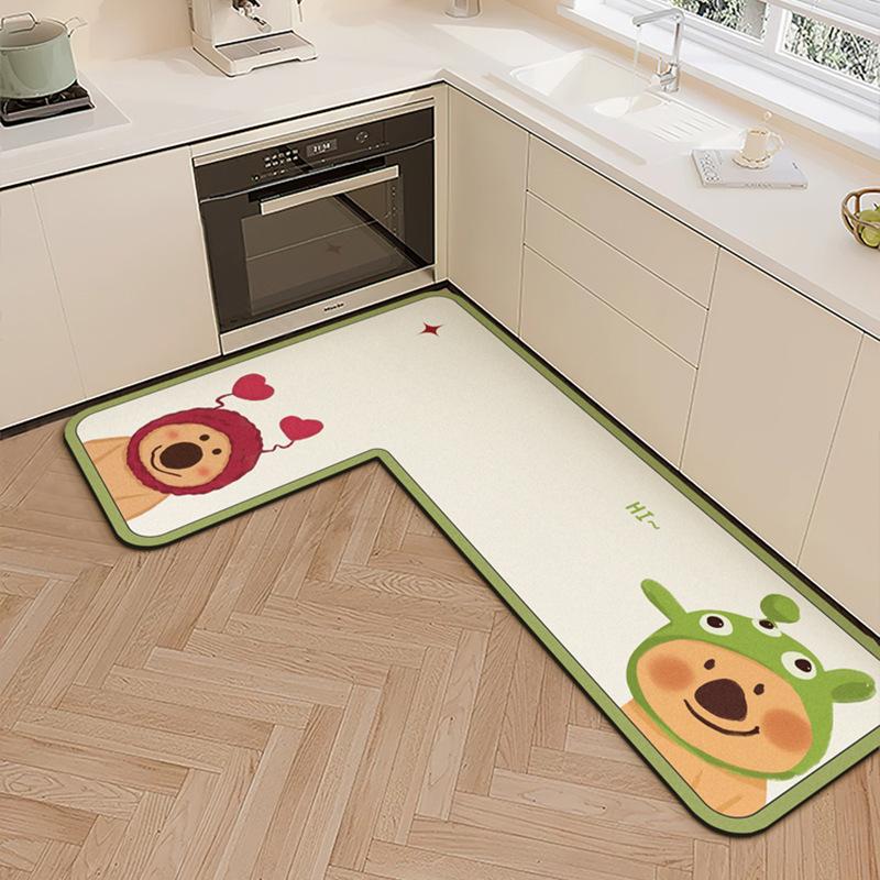 Cartoon Niedlich Diatomeenerde Haushalt Küche Bodenmatte Wasseraufnahme Rutschfest Schnelltrocknend Pflegeleicht Bodenmatte