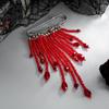 Red Crystal Clasp Badge Safety Clasp Lapel Pin Fashion Brooch Pin  Party Match
