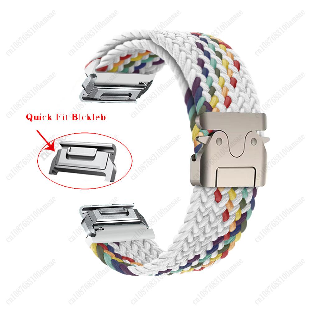 

20мм 22мм 26мм Плетеный нейлоновый ремешок для Garmin Fenix 7S 6S 5S 7 7X 6 6X Pro 5 5X Эластичный браслет для запястья Garmin EPIX Enduro 22mm For Garmin