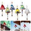 Cute Wind Bell Hanging Ornaments Bird Bell Chimes Hanging Rustic Wind Chime for Wall Window Door Housewarming Gift