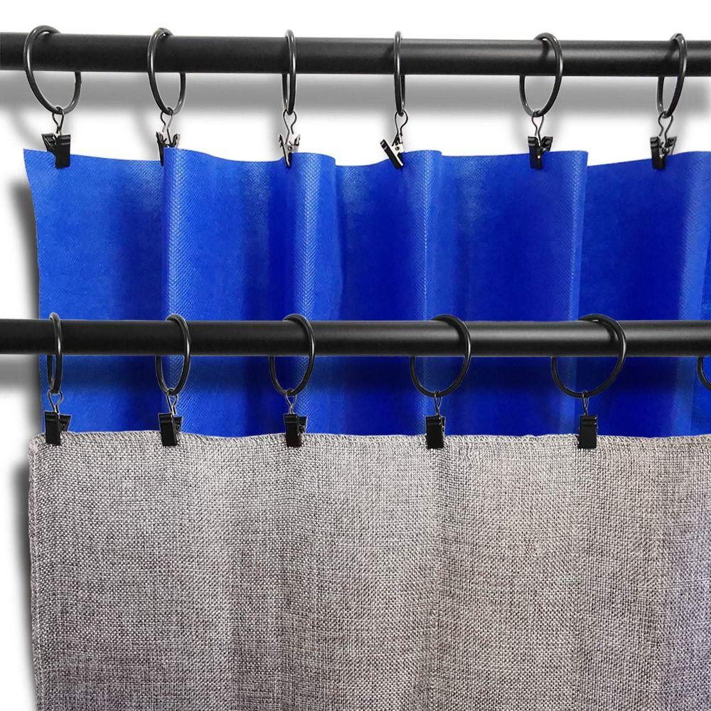 Metal Curtain Rings Heavy Duty Roman Circles Decorative Hanger Pins Metal Curtain Clips Home