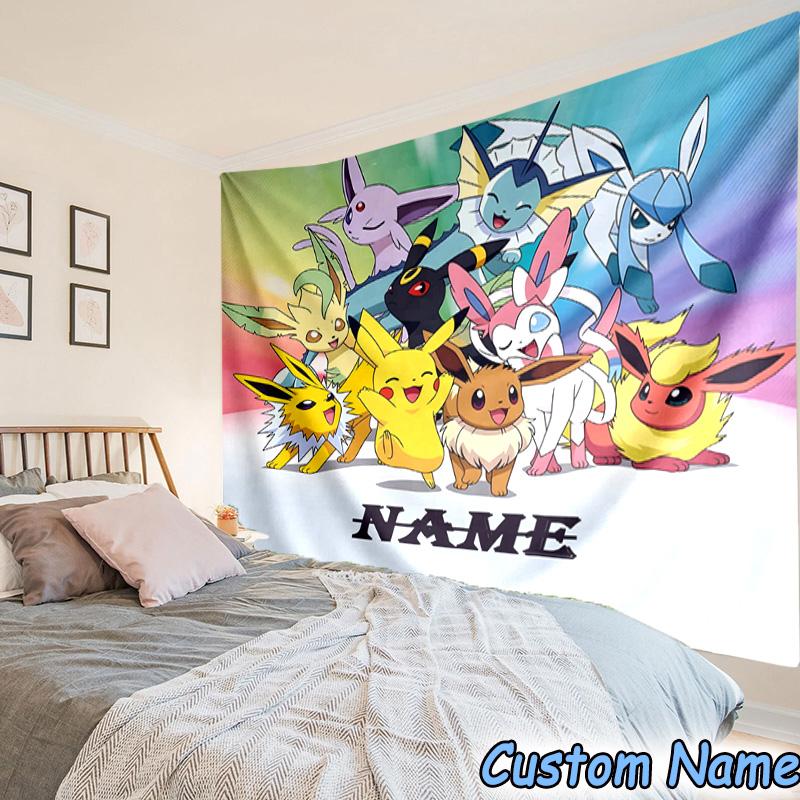 Custom Name Tapestry Pika Tapestry, Unique Design Tapestry, Suitable for Bedroom,Livingroom, Playroom,Heartwarming Fan Holiday Gifts