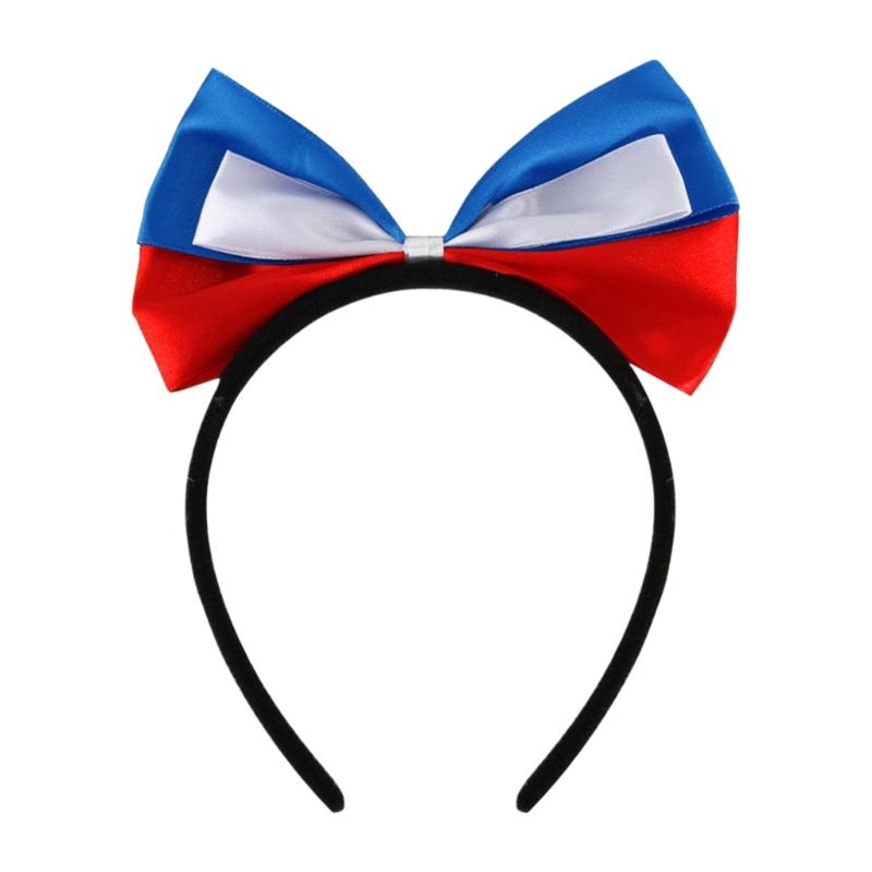 

Unique Variety Colored Butterfly Knot Hairbands Soft Halloween Headwear For Girls Accessories for Party and Cosplay білий/червоний