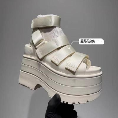 Sandali con Zeppa Alta da Donna 12CM Nuovi Sandali con Velcro Aumenta Spessore per l'Estate 2025, Scarpe da Donna Casual con Suola Morbida